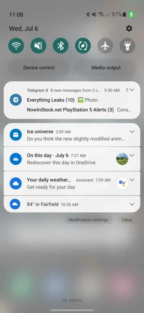 One UI 5.0 Notification