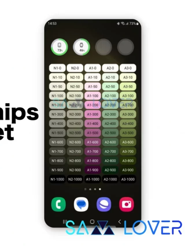 One UI 5.1 Paint Chips widget