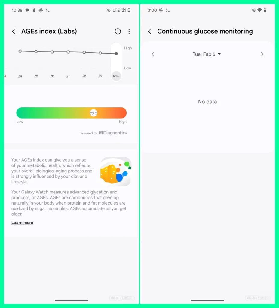 Galaxy Watch Blood Glucose Monitoring