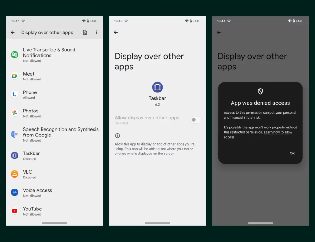Android 15 App Restriction