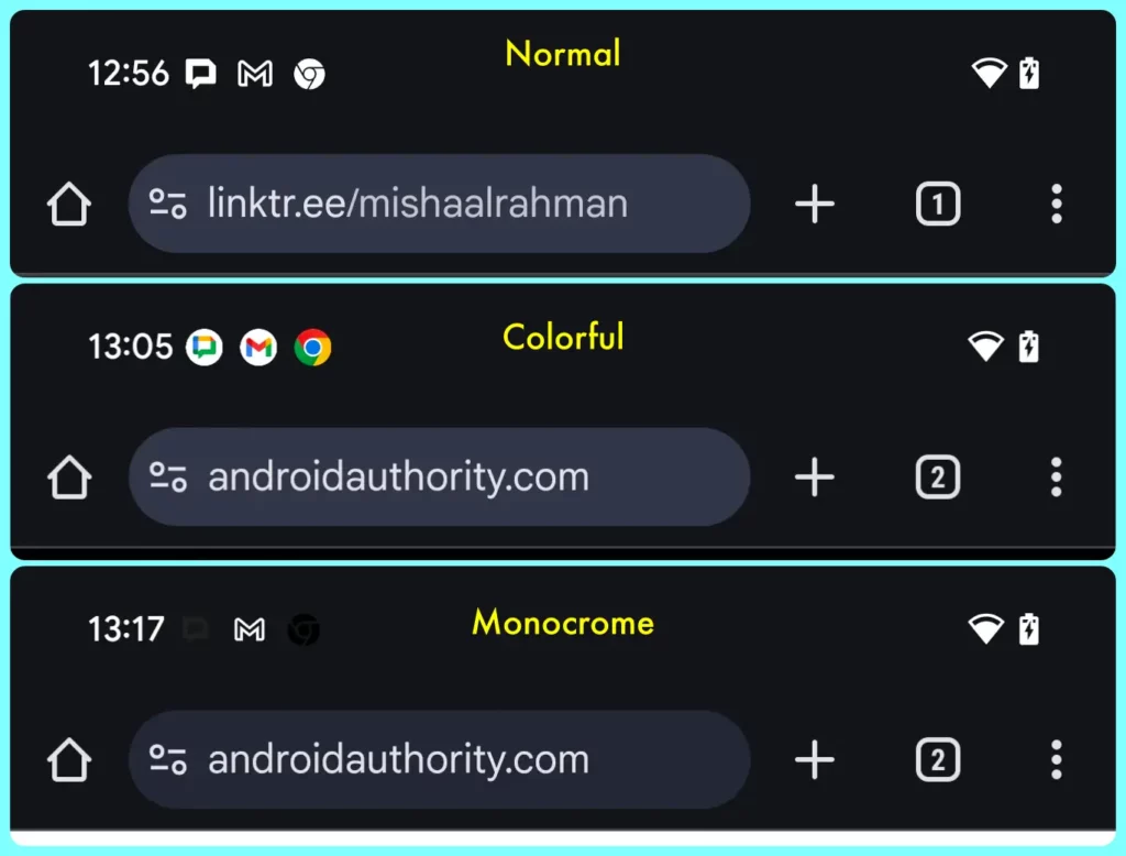 Android 15 Status Bar Notification