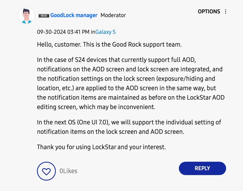 Samsung One UI 7 Lock Screen and AOD Screen