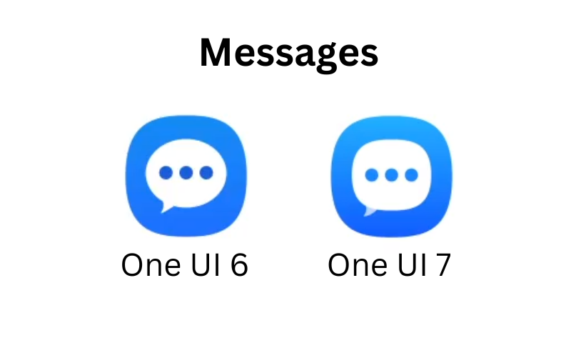 Samsung Messages One UI 6 vs One UI 7