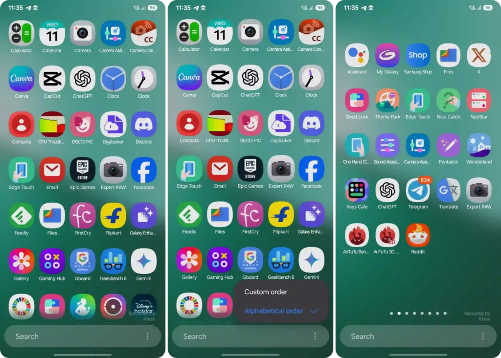 One UI 7 App Drawer