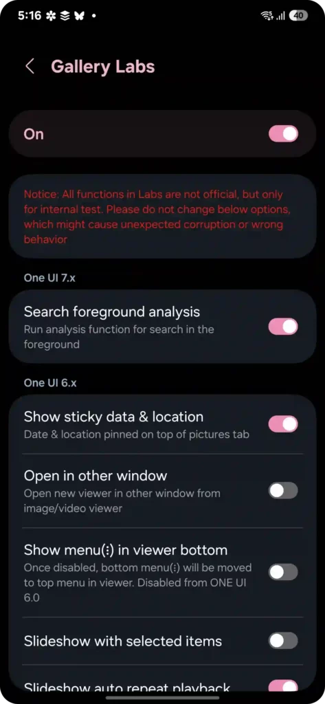 Samsung One UI 7 Search foreground