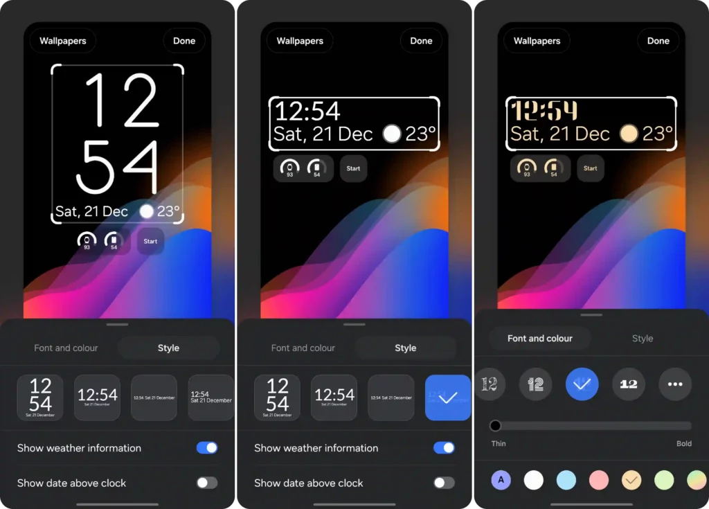 One UI 7 Lock Screen Clock Customization