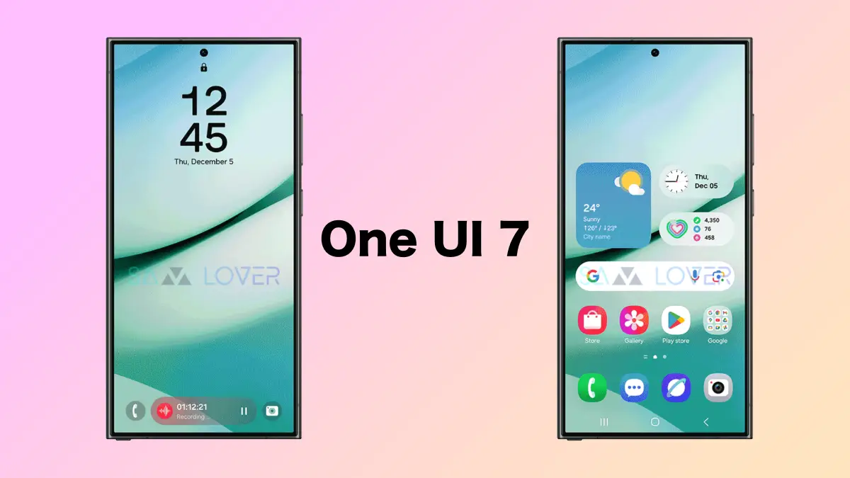 Samsung One UI 7 Lock Screen and Home Screen