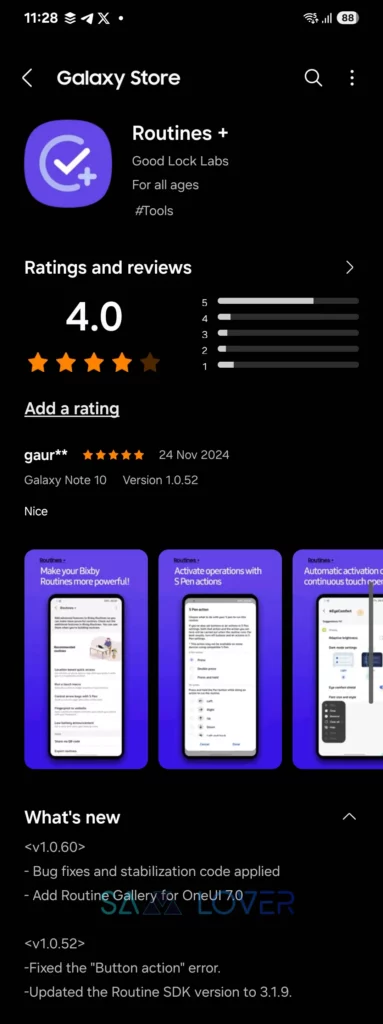 Routines+ 1.0.60 update