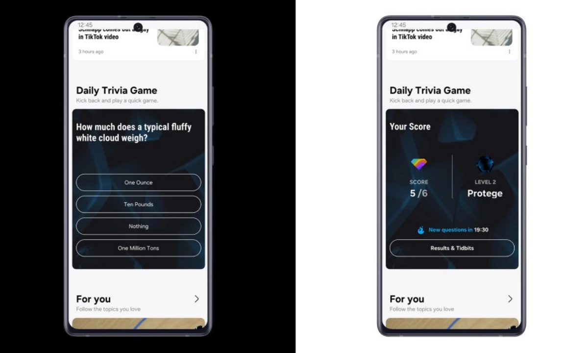 This six trivia game in Samsung news