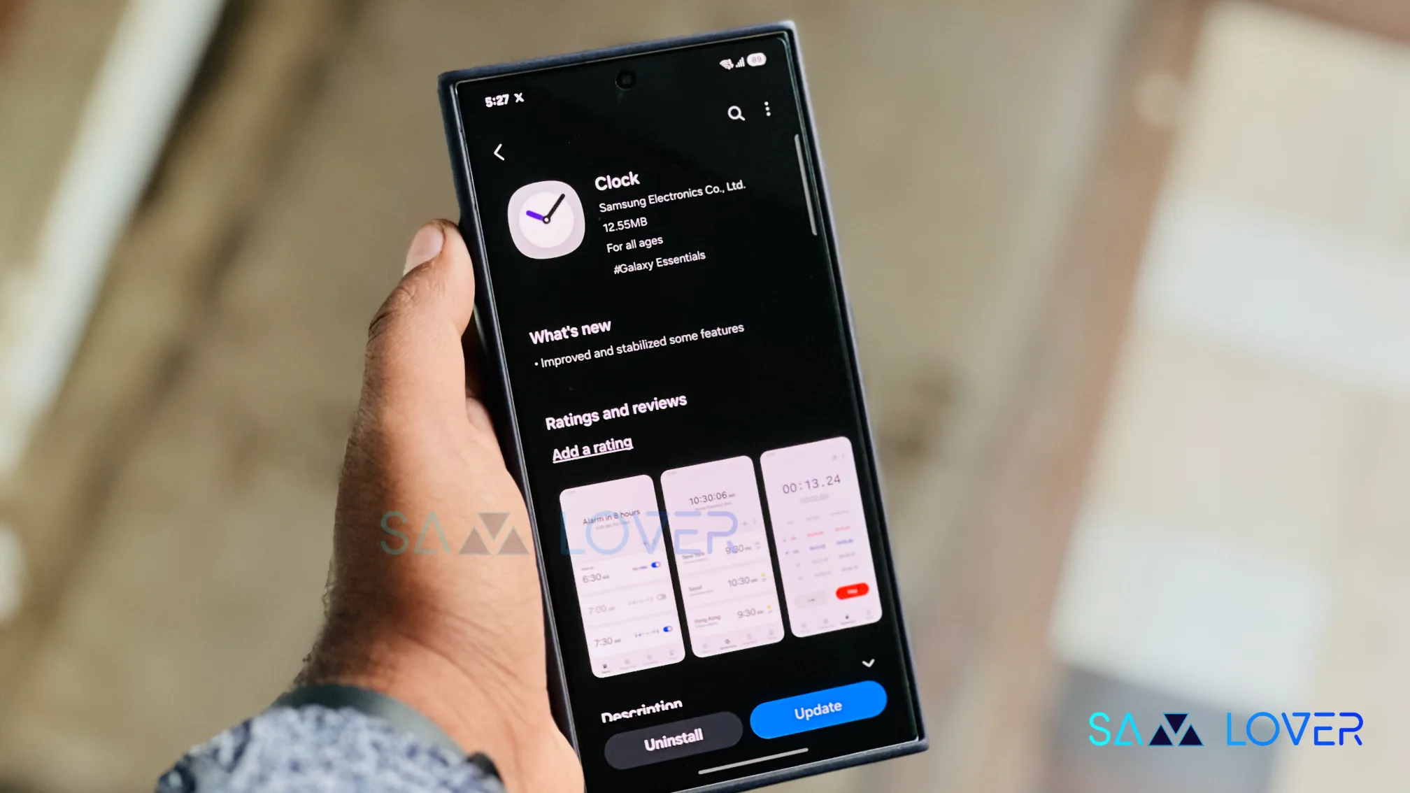 Samsung Clock App