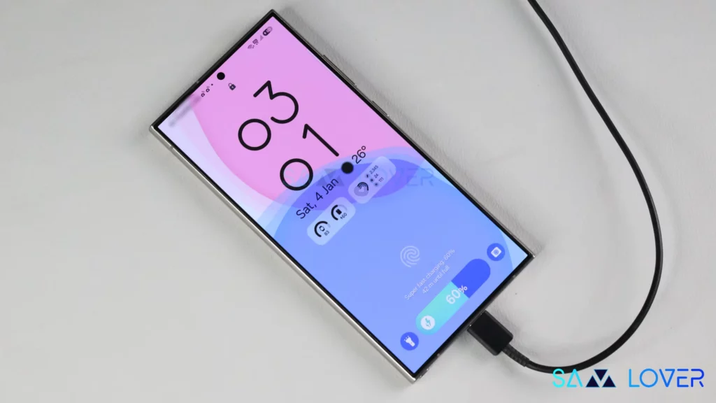 Galaxy S24 ultra Charing Animation on Lock Screen