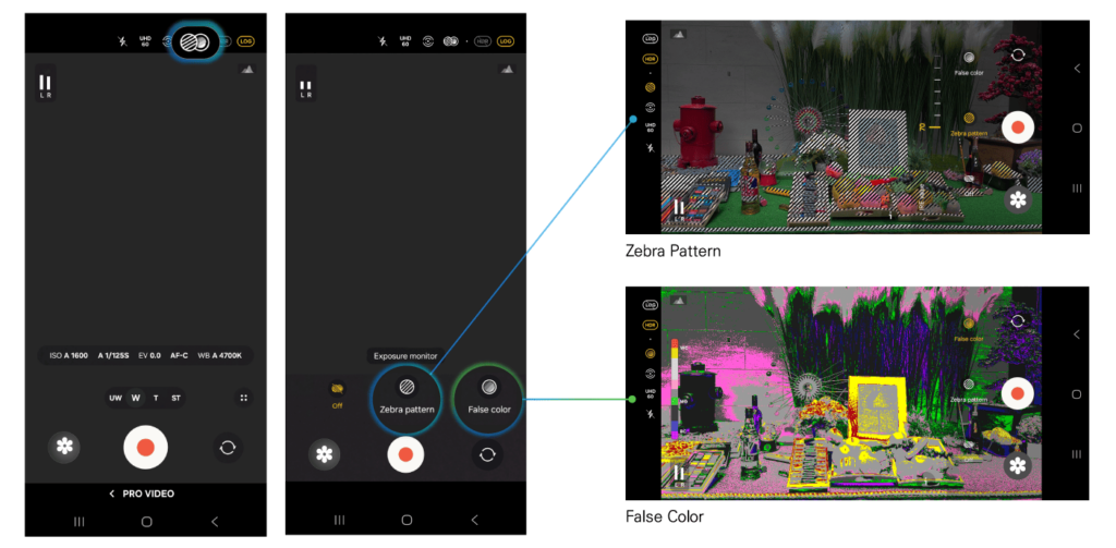 Samsung Log video - Exposure monitor