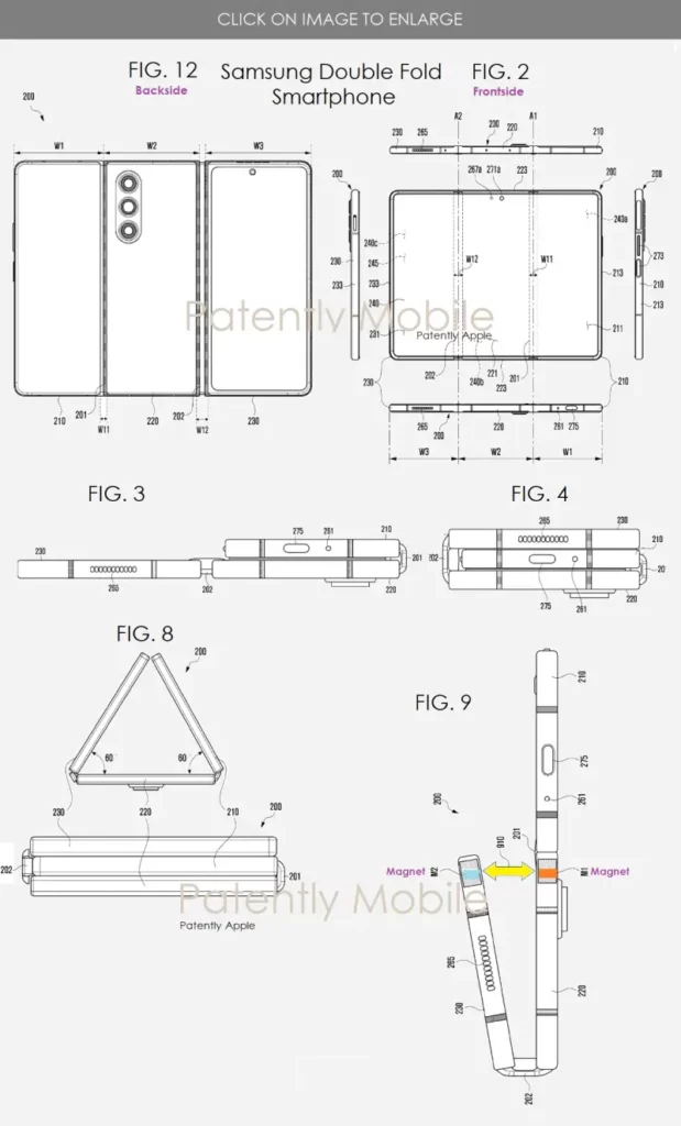 Samsung's new Tri fold Patent