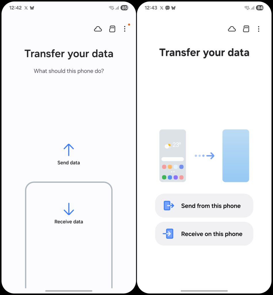 Samsung Smart Switch App UI Design Change