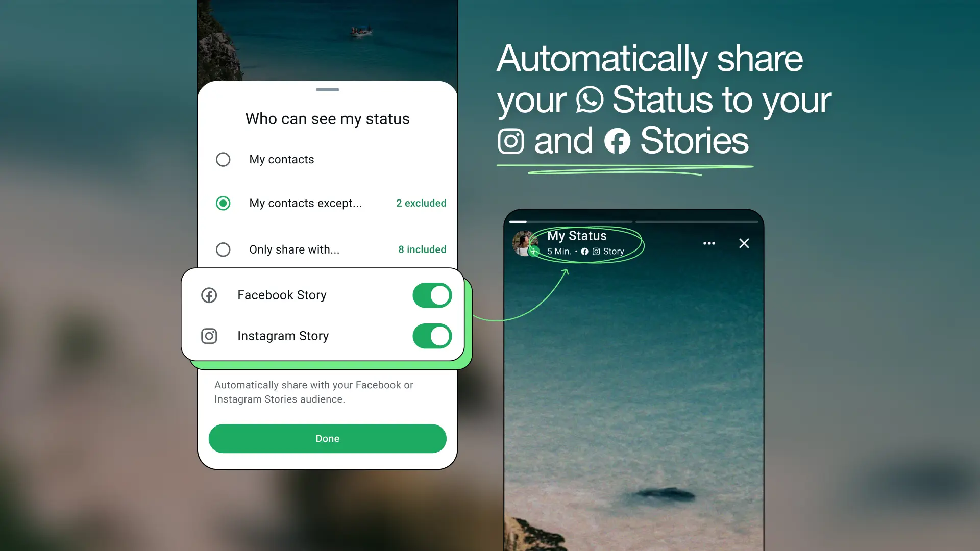 WhatsApp Status Automatically Share on WhatsApp