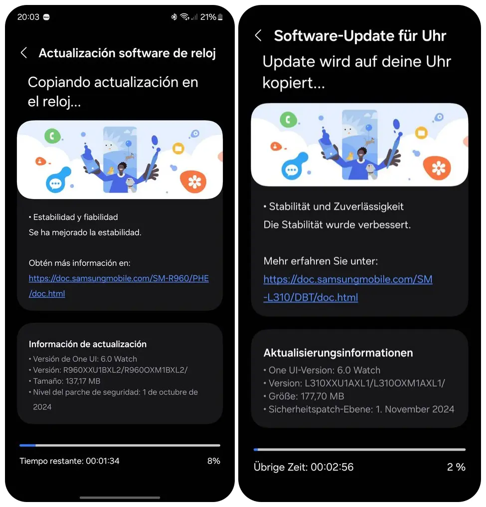 Galaxy Watch 6 and Watch New Software Update
