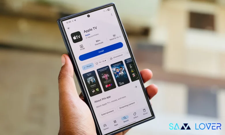 Samsung Galaxy S24 Ultra with Apple TV App