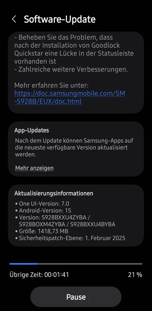 One UI 7 Beta 4 in Germany