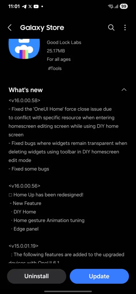 Good Lock Home Up 16.0.00.58 Update