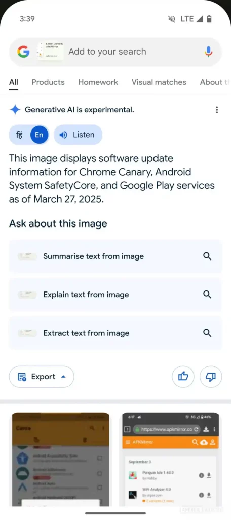 Google Circle to Search AI Overview new options
