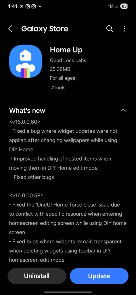 Good Lock Home Update 16.0.00.60