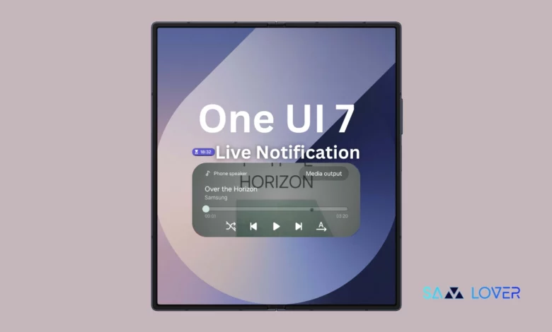 One UI 7 live notification