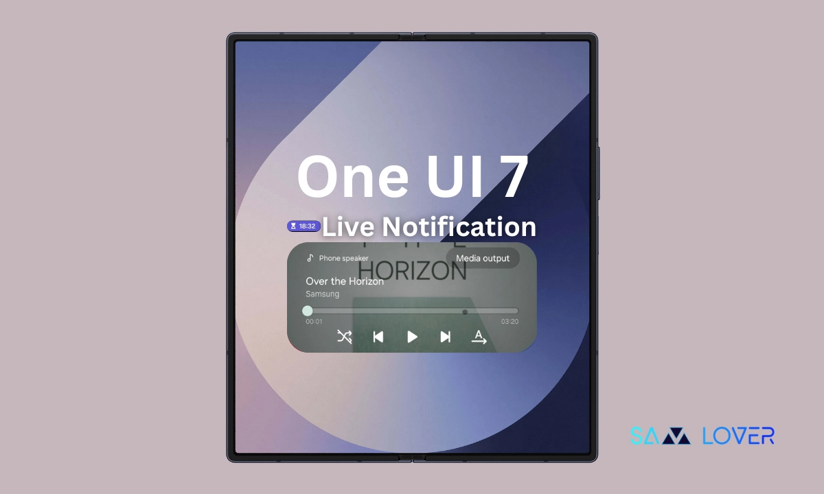 One UI 7 live notification