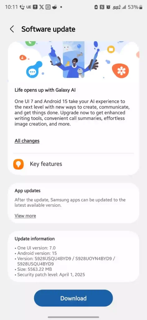Galaxy S24 stable One UI 7 ATT locked