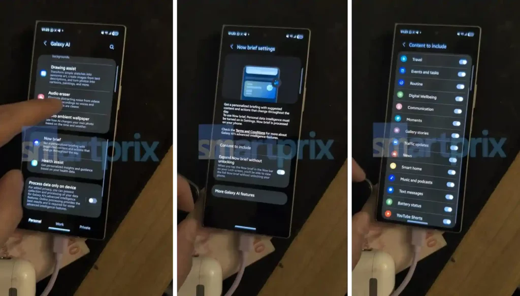 One UI 8 Now Brief