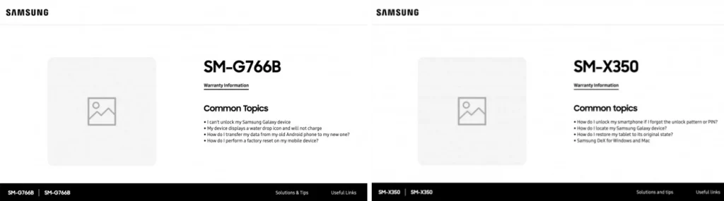 XCover7 pro and Tab Active5 Pro support page