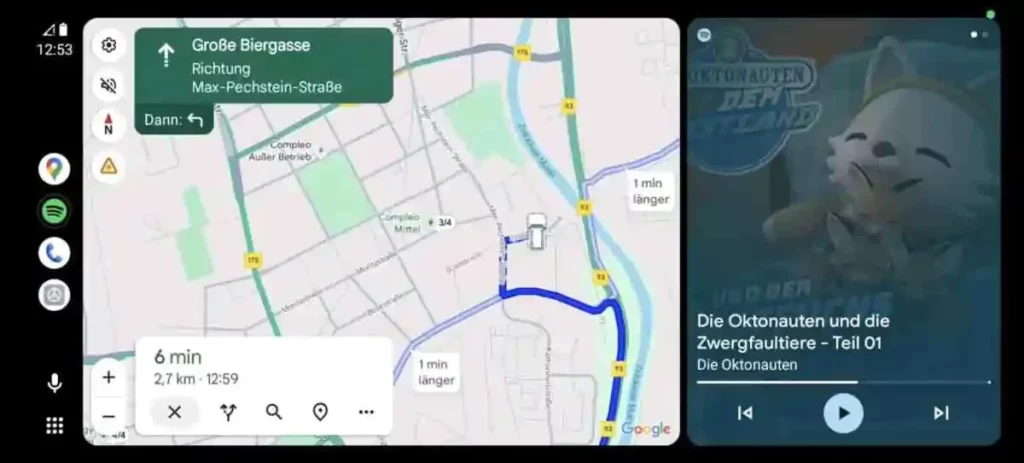 Android Auto Blue Aero Removed