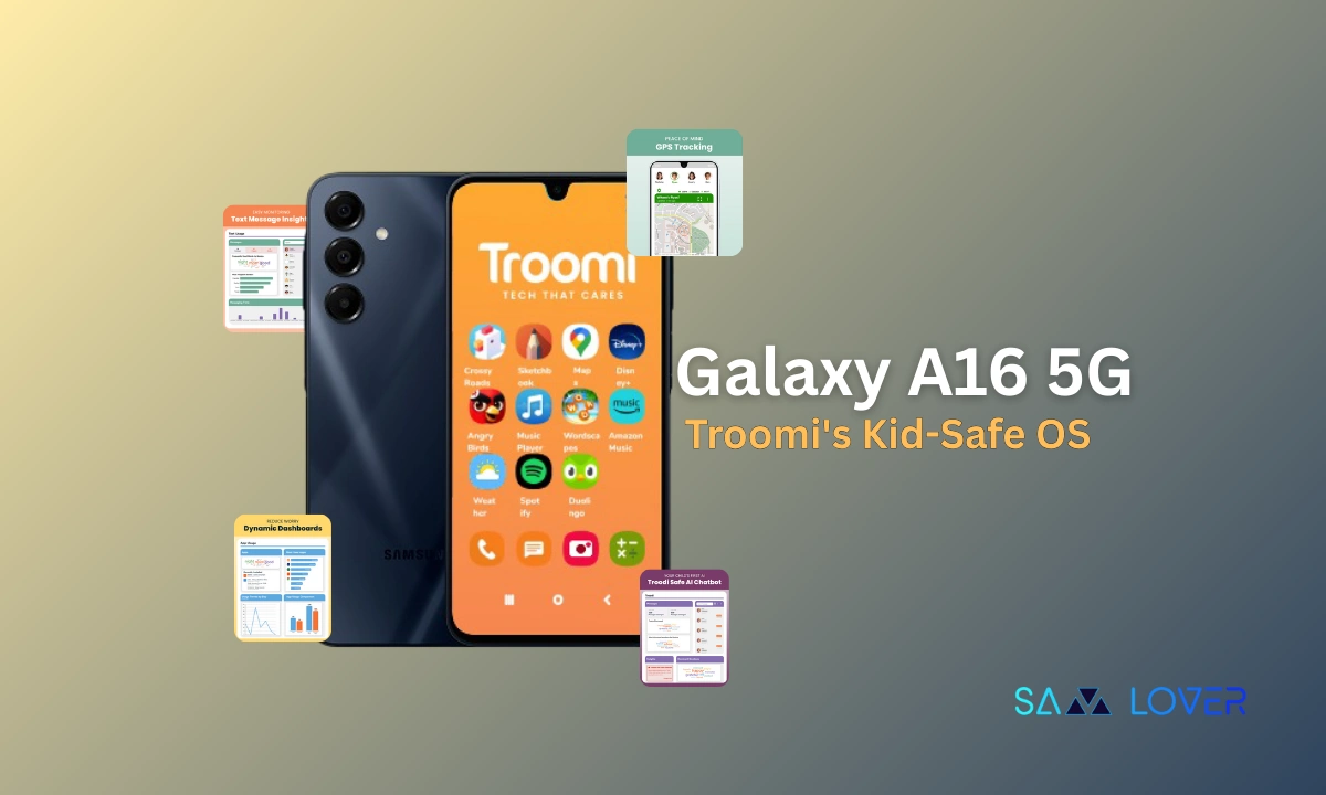 Samsung Galaxy A16 Troomi's kid-safe OS