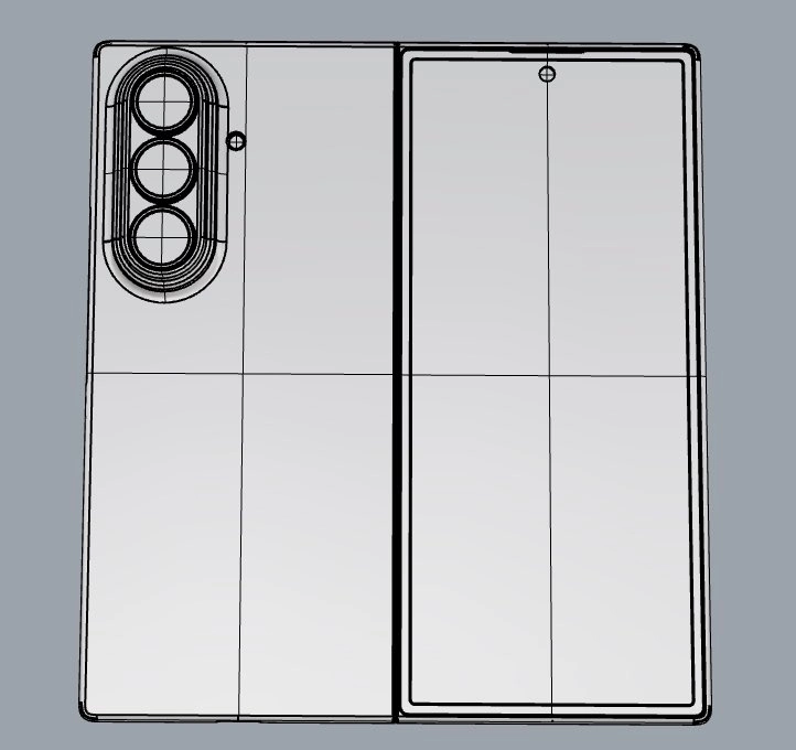 Galaxy Z Fold7 Cad Render
