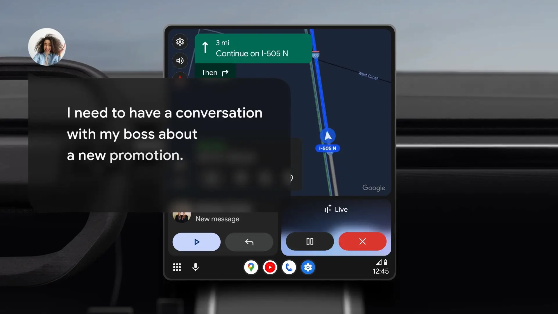 Gemini Android Auto integration