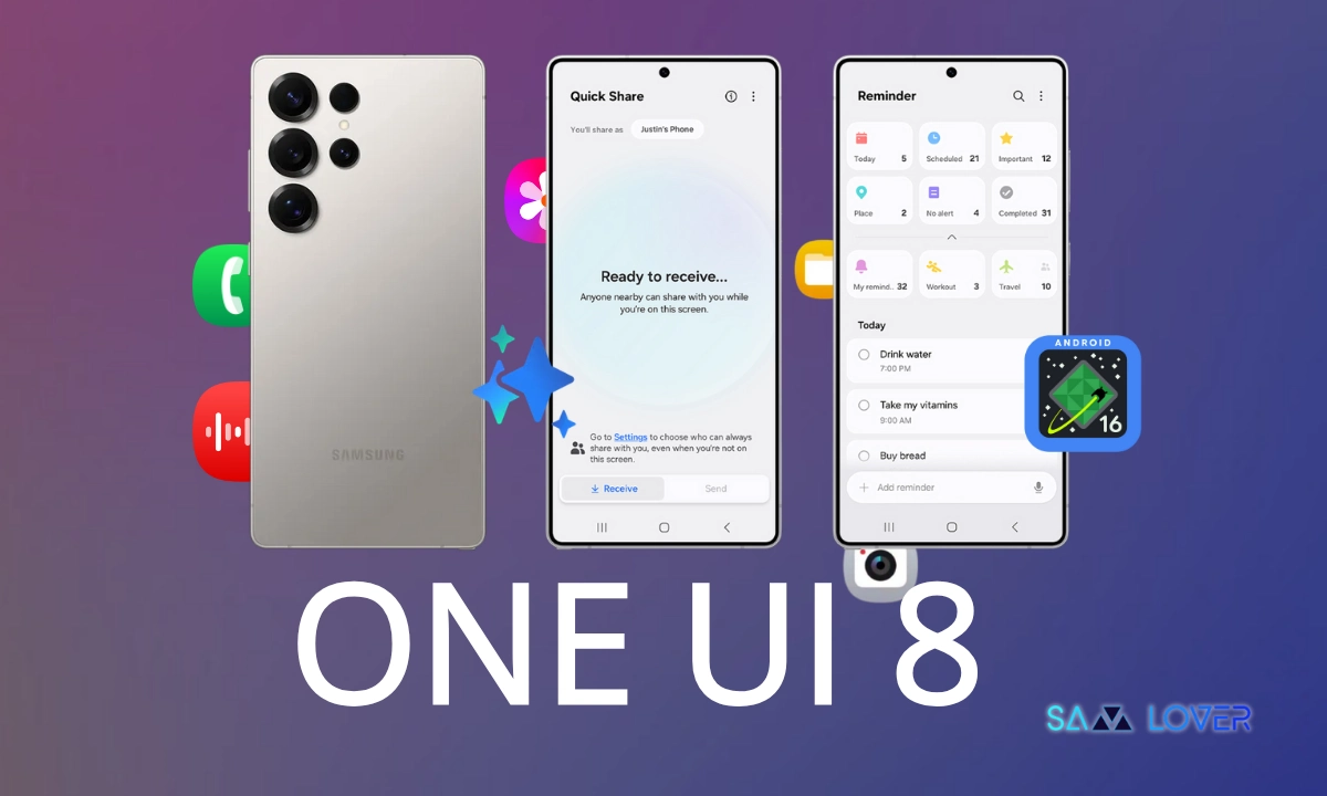 One UI 8 Quick share and reminder