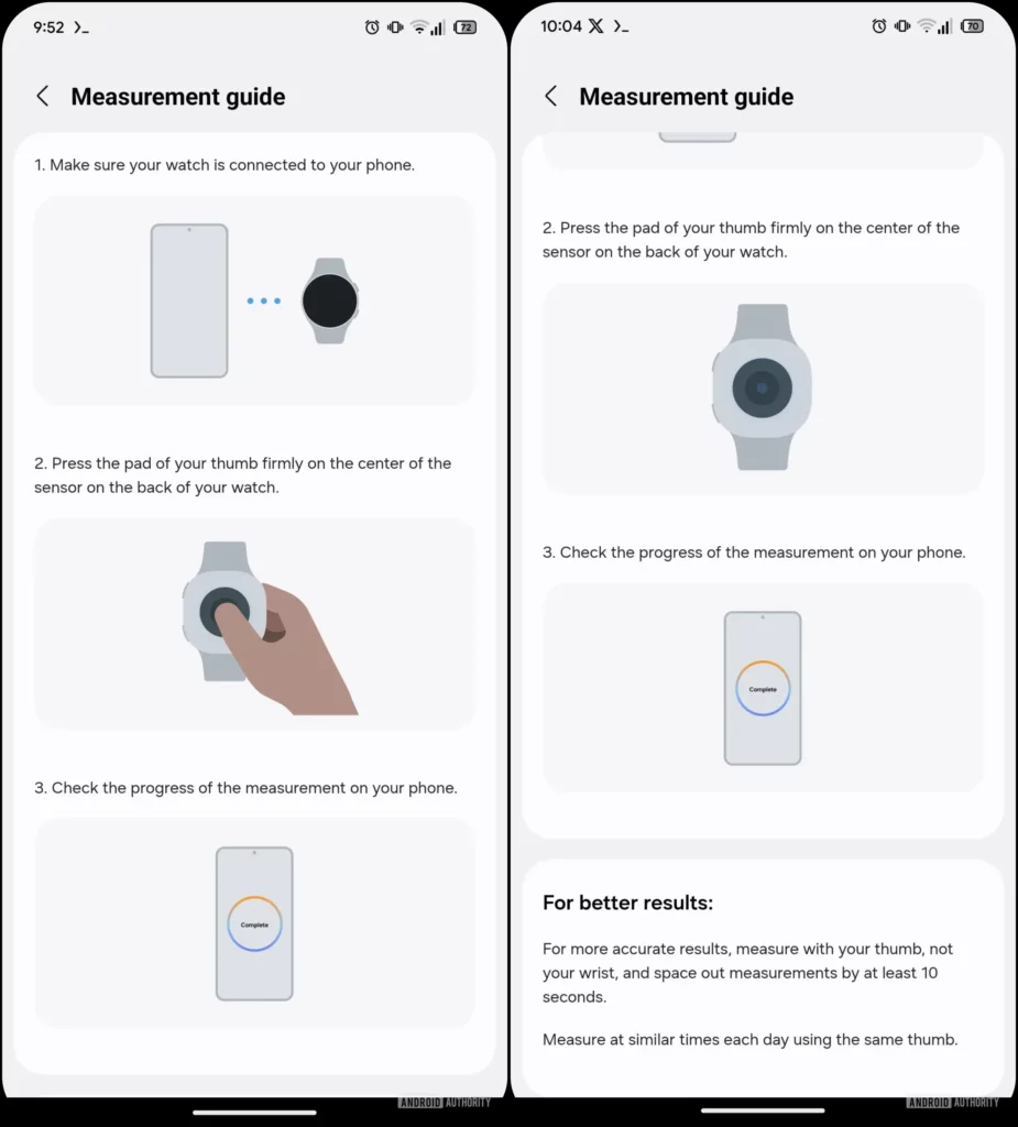 Measure Antioxidant Index on Galaxy Watch