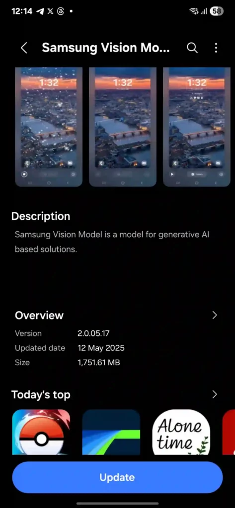 Samsung Vision Model update