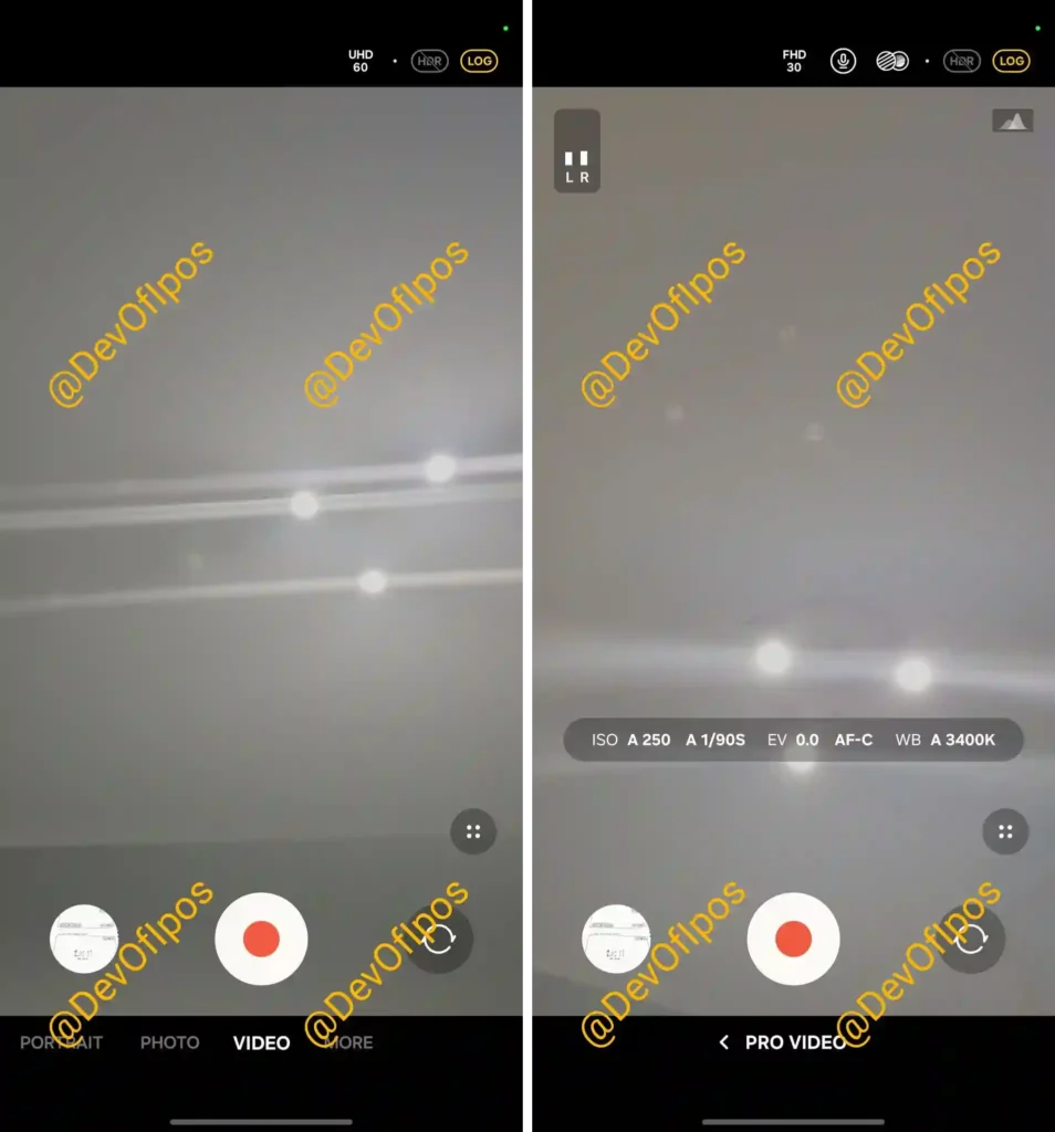 Front Camera Log Video Leak