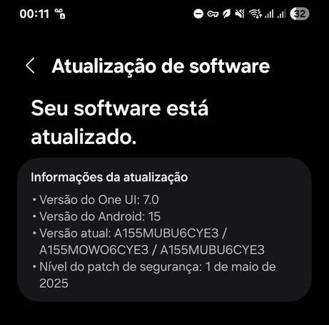 Galaxy A15 4G One Ui 7 Update screenshot