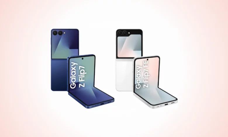 Galaxy Z Flip7 and Flip7 FE renders