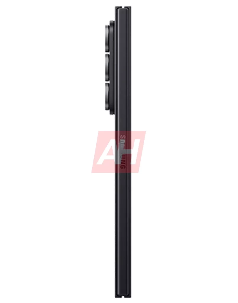 Galaxy Z Fold7 Black side folded render
