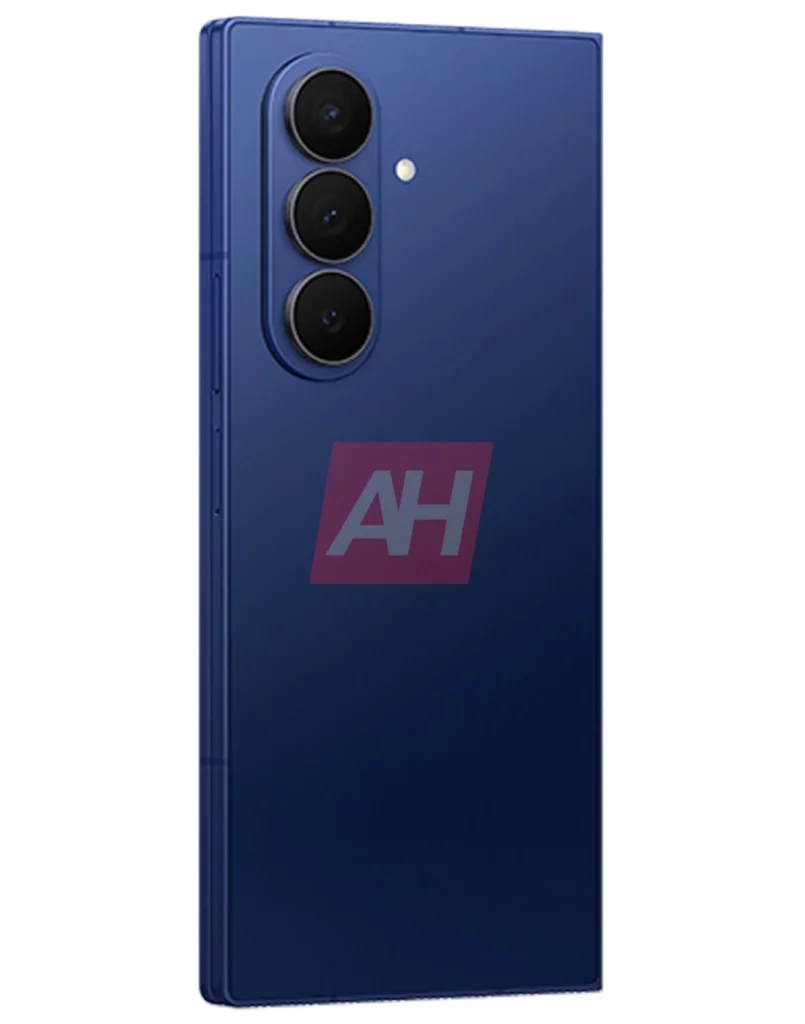 Galaxy Z Fold7 Blue back folded render
