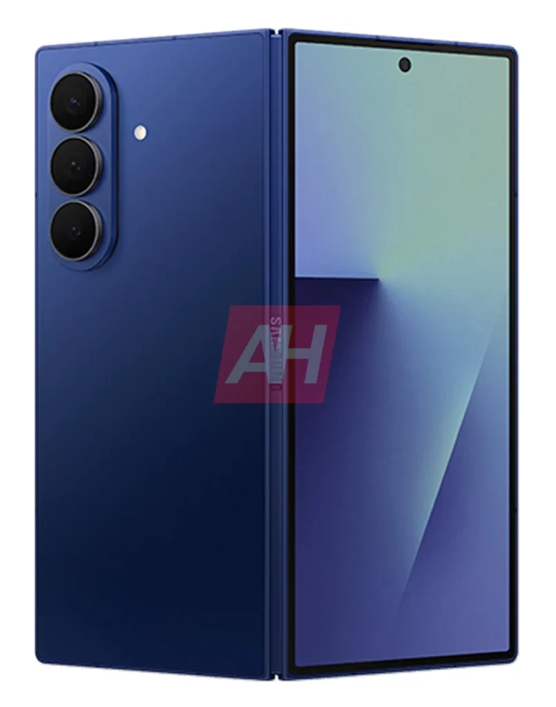Galaxy Z Fold7 Blue back unfolded render