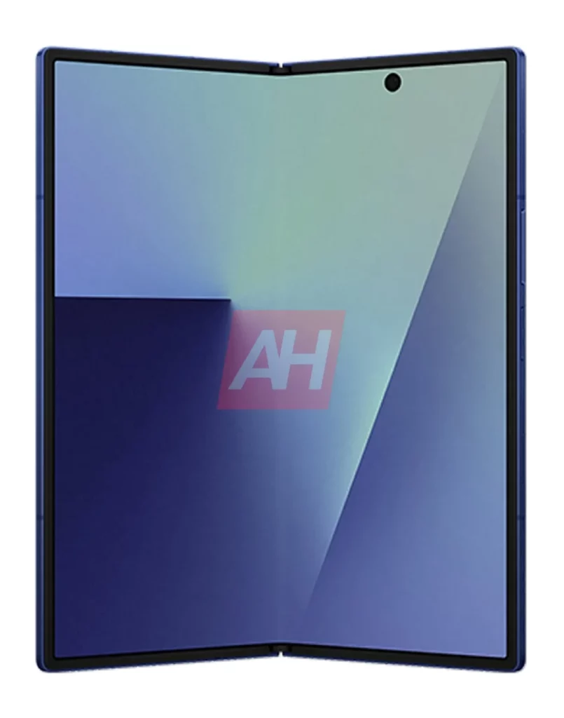 Galaxy Z Fold7 Blue front unfolded render