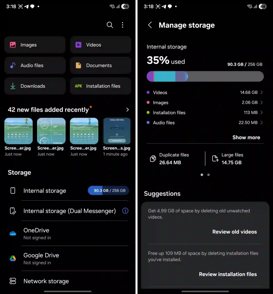 One UI 8 My Files UI