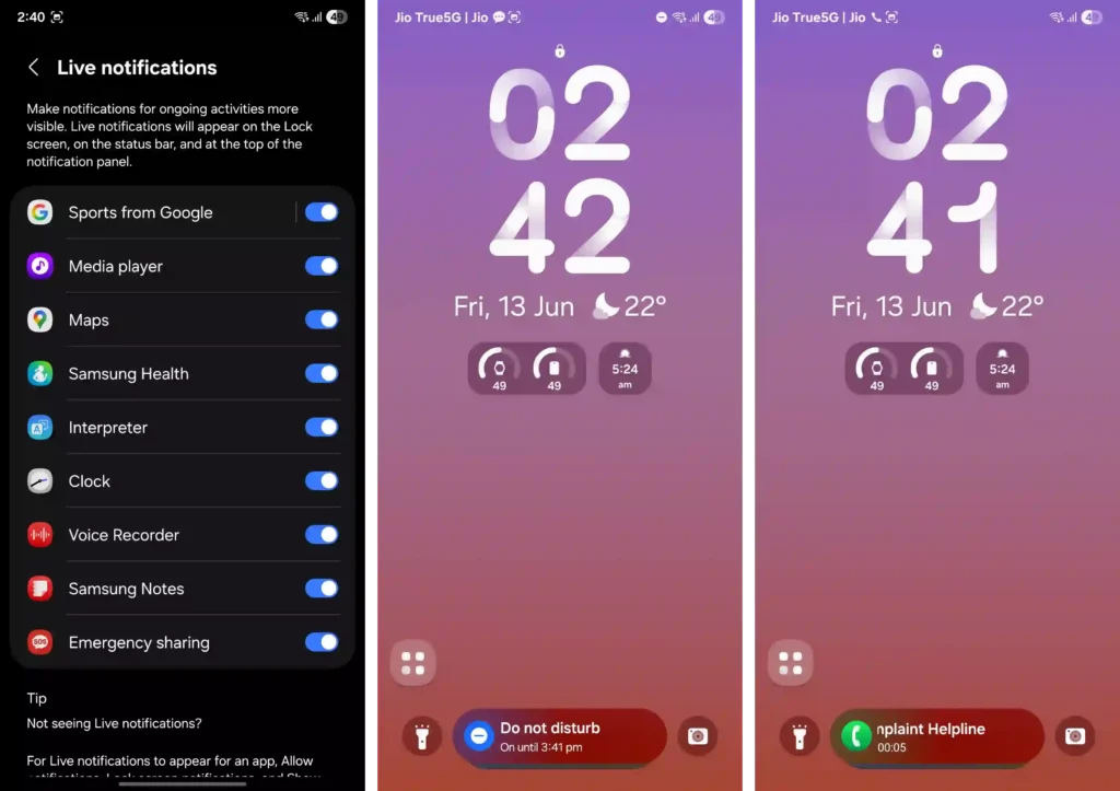 one UI 8 now Bar