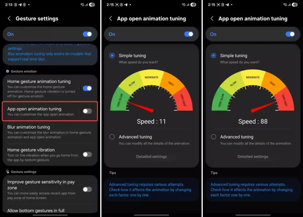 App Open Animation Tuning