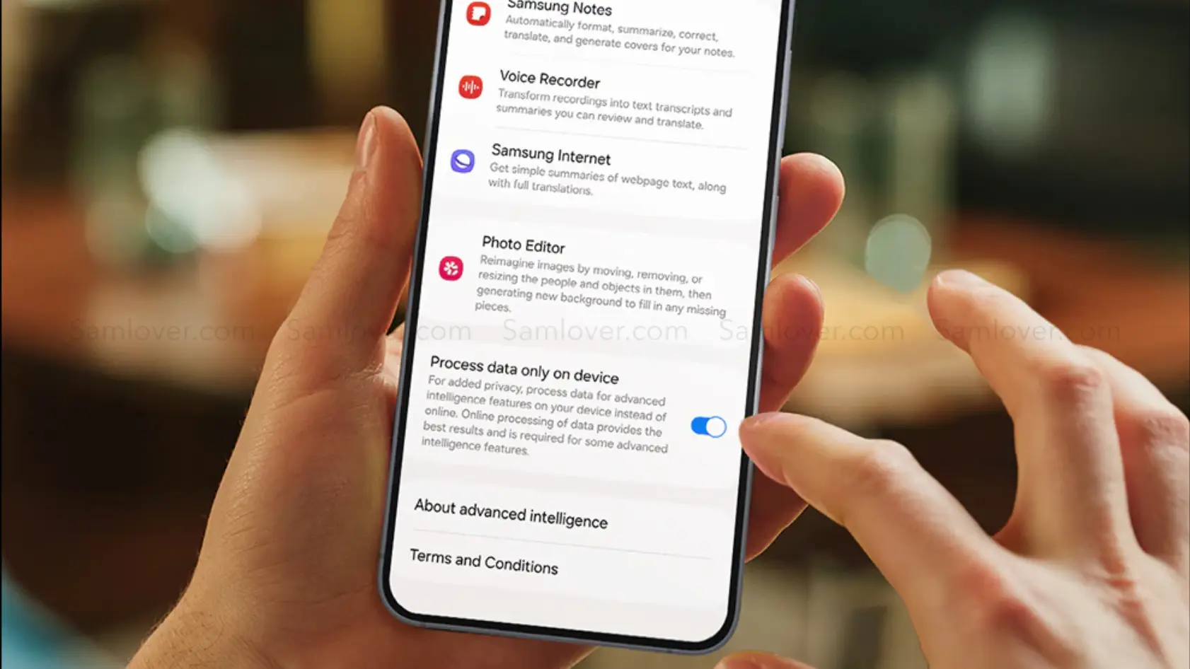 Galaxy AI On Device Data Processing