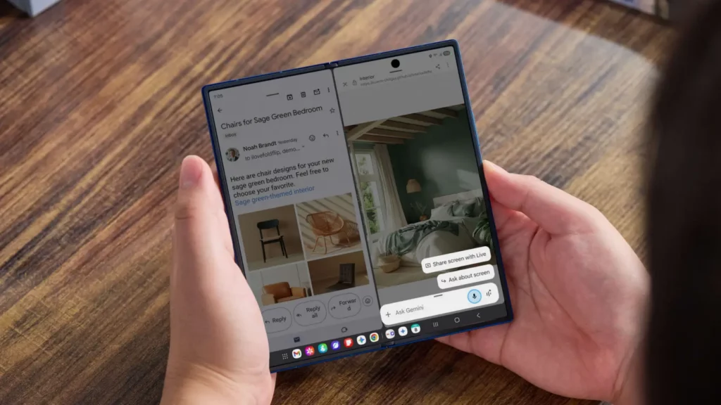 Galaxy Z Fold 7 Using Gemini