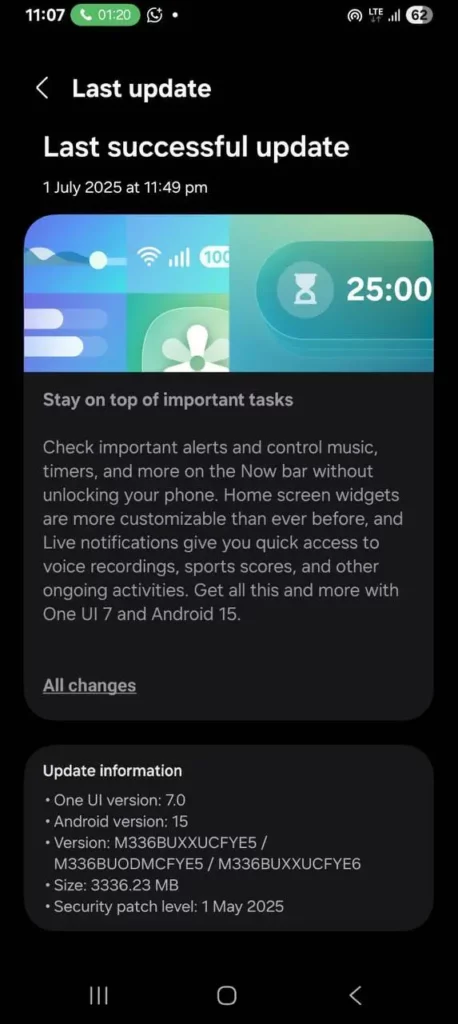 One UI 7 for Galaxy M33